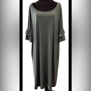 🆕Nemidor NWT plus size collection size 20‎ ladies forest green pullover sheath